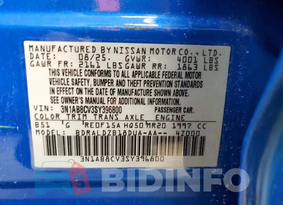 3N1AB8CV3SY396800 Photo# 12