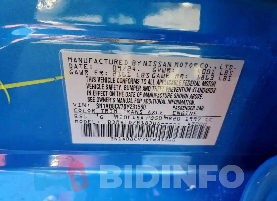 3N1AB8CV7SY231560 Photo# 13