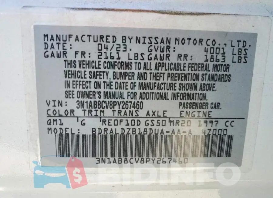 3N1AB8CV8PY267460 Photo# 12