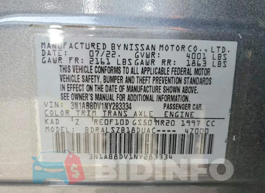 3N1AB8DV1NY283334 Photo# 12