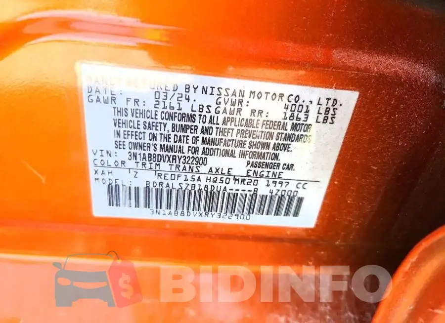3N1AB8DVXRY322900 Photo# 12