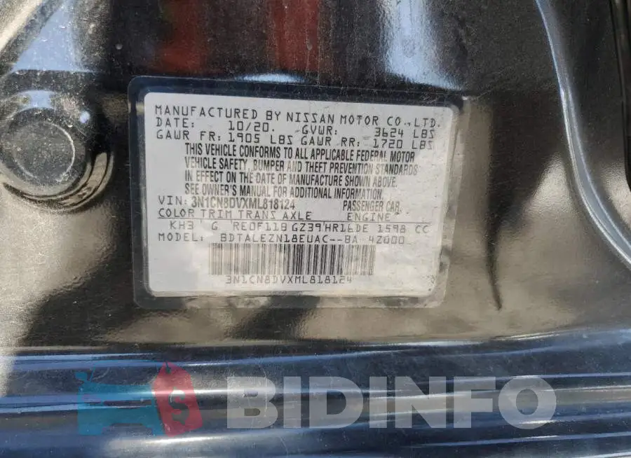3N1CN8DVXML818124 Photo# 13