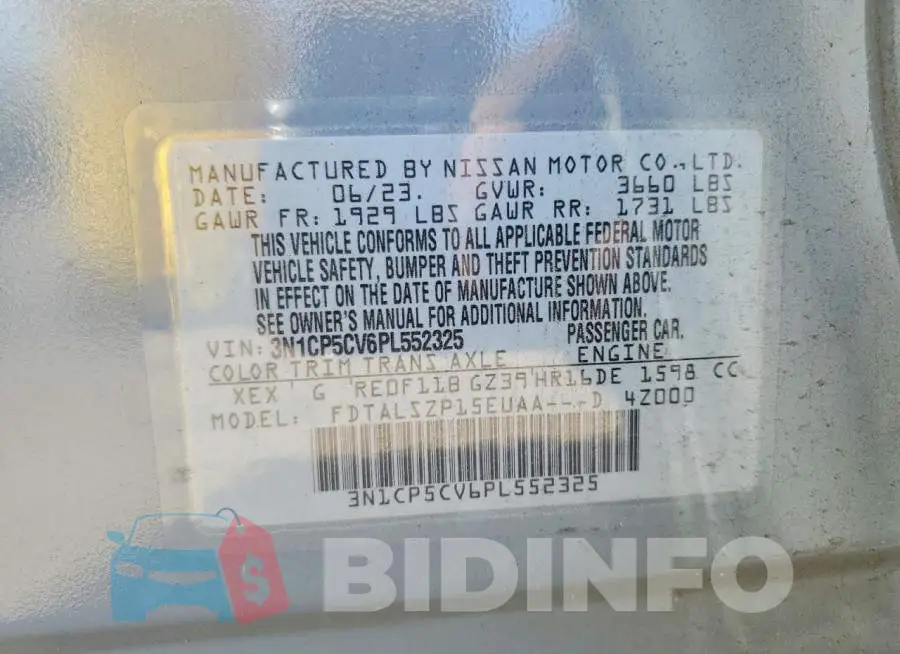 3N1CP5CV6PL552325 Photo# 13