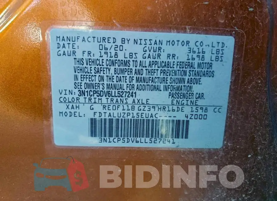 3N1CP5DV6LL527241 Photo# 12