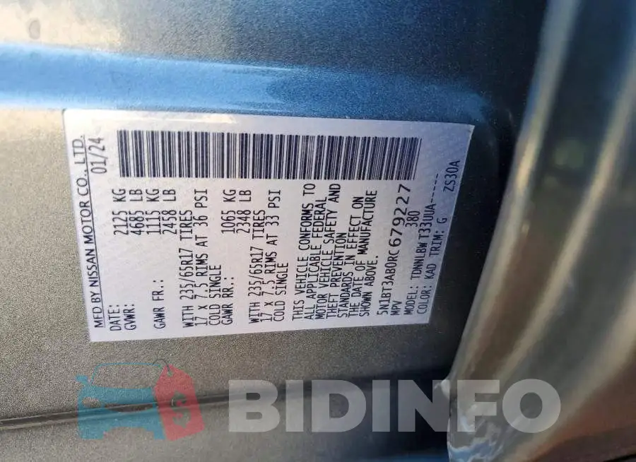 5N1BT3AB0RC679227 Photo# 12