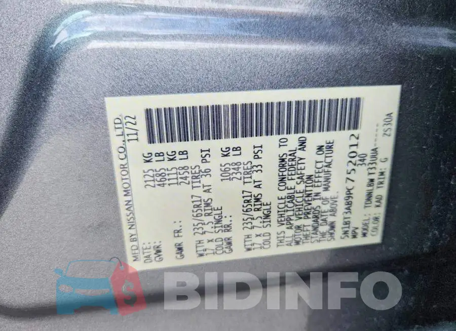 5N1BT3AB9PC752012 Photo# 14
