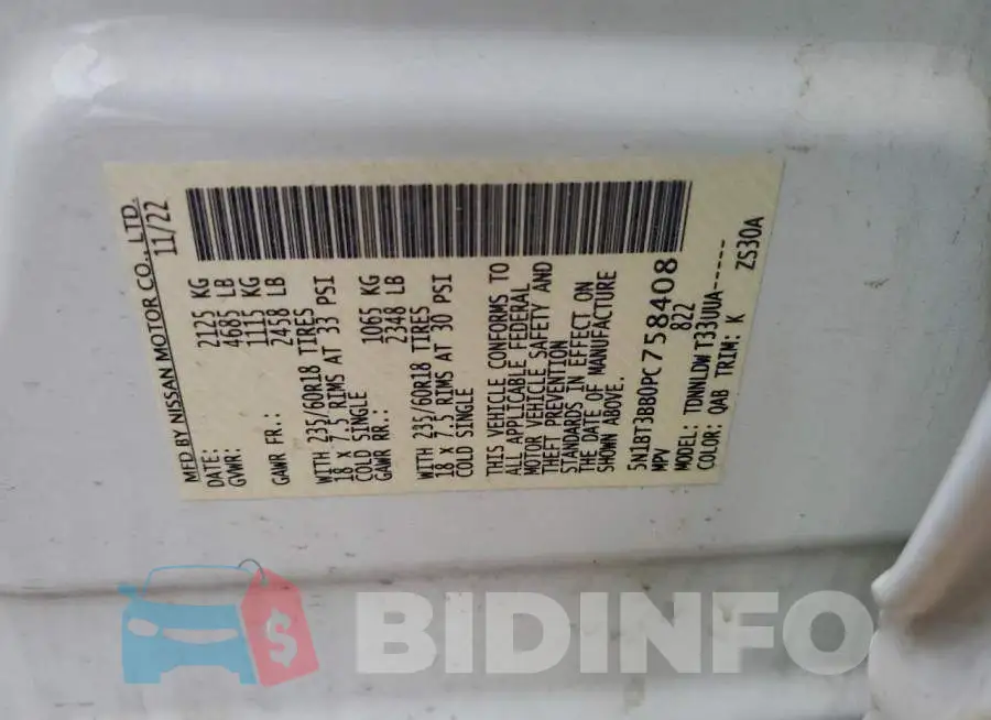 5N1BT3BB0PC758408 Photo# 13