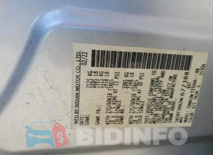 5N1BT3BB2NC677388 Photo# 12