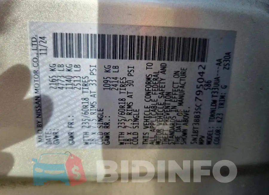 5N1BT3BB3SC795042 Photo# 13