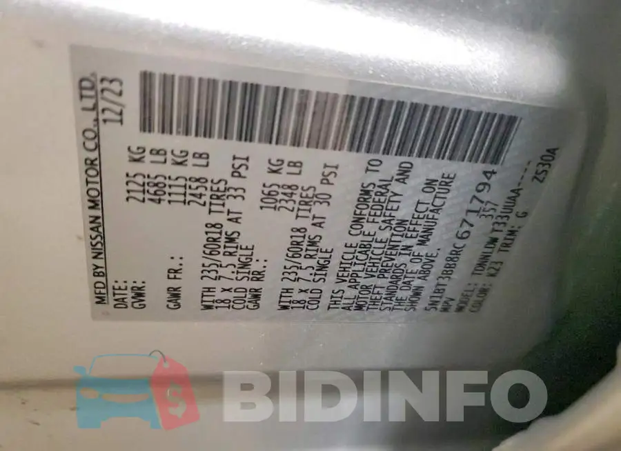 5N1BT3BB8RC671794 Photo# 13