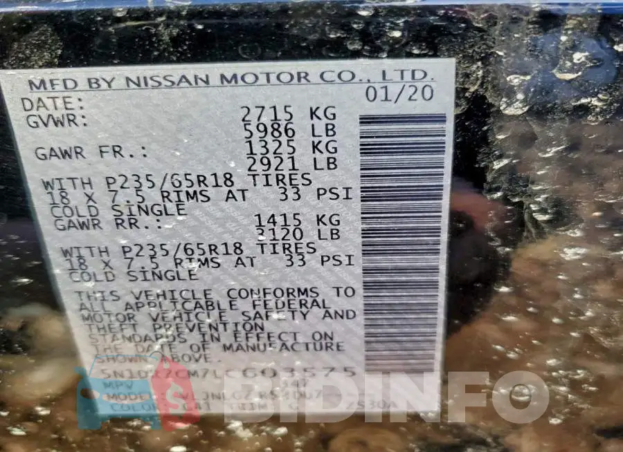 5N1DR2CM7LC603575 Photo# 14