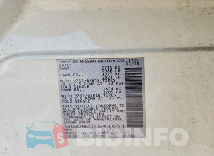 5N1DR2MN5JC641651 Photo# 13