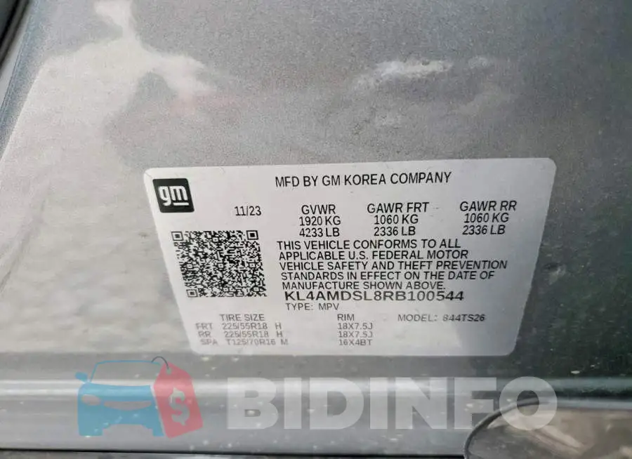 KL4AMDSL8RB100544 Photo# 13