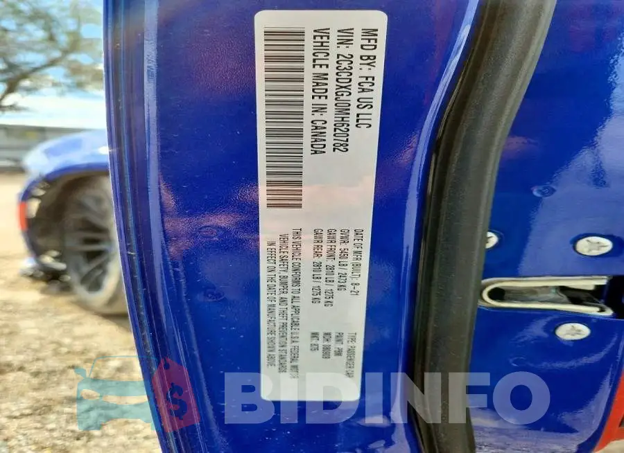 2C3CDXGJ0MH620782 Photo# 12
