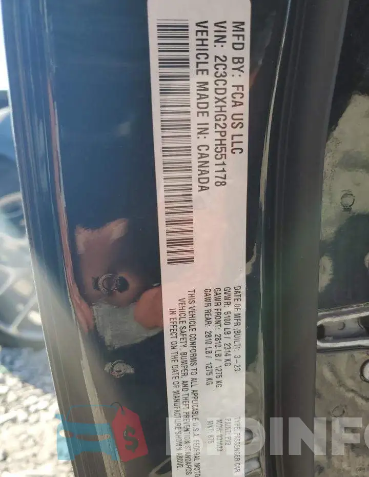 2C3CDXHG2PH551178 Photo# 12