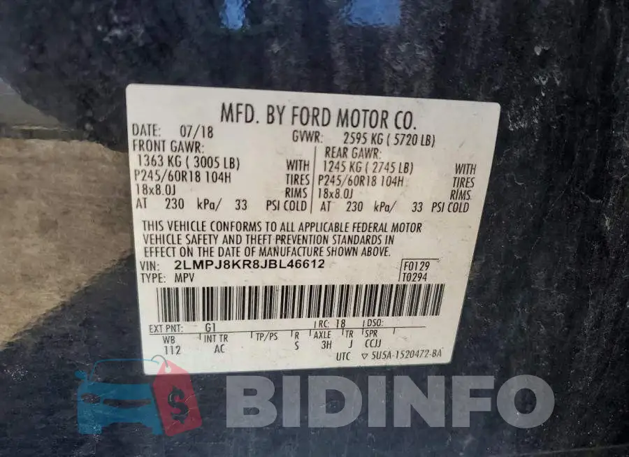 2LMPJ8KR8JBL46612 Photo# 13