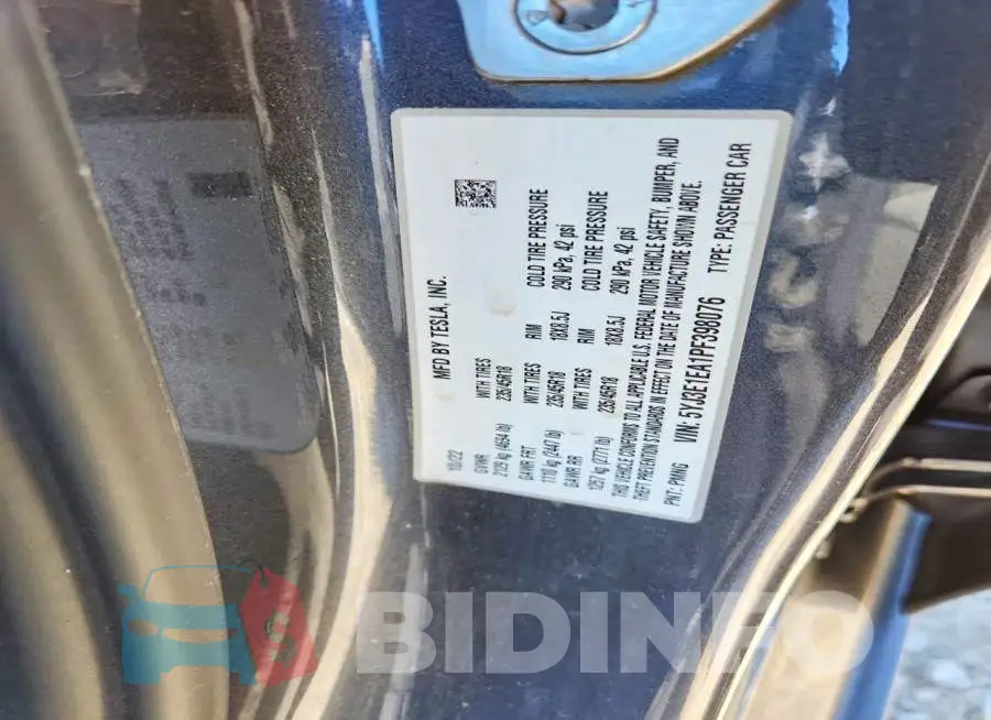 5YJ3E1EA1PF398076 Photo# 12