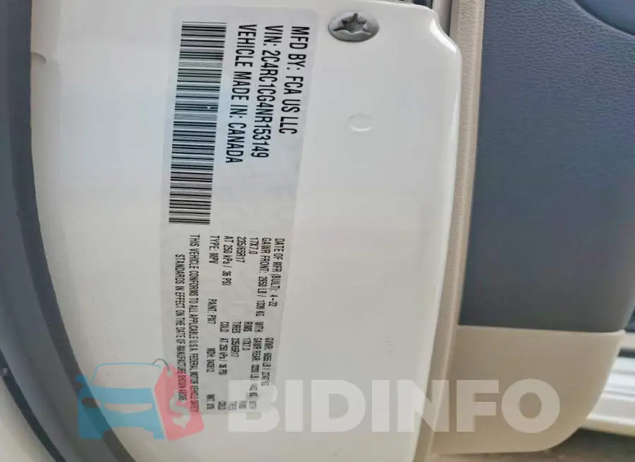 2C4RC1CG4NR153149 Photo# 13