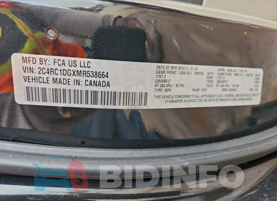 2C4RC1DGXMR538664 Photo# 13