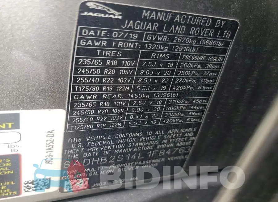 SADHB2S14L1F84763 Photo# 13