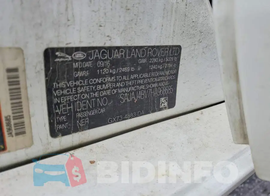 SAJAJ4BV7HA968685 Photo# 12