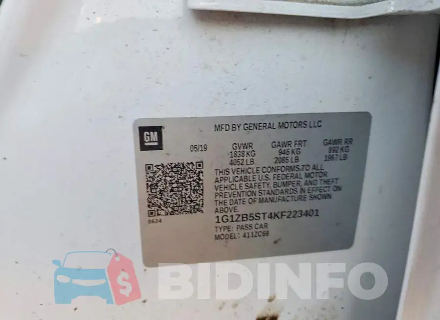 1G1ZB5ST4KF223401 Photo# 12