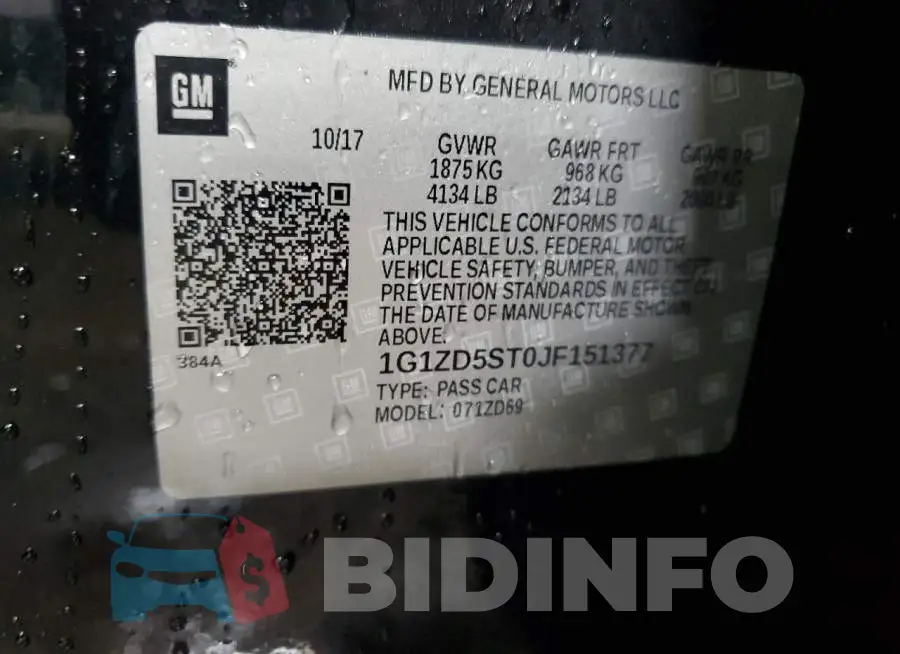 1G1ZD5ST0JF151377 Photo# 12