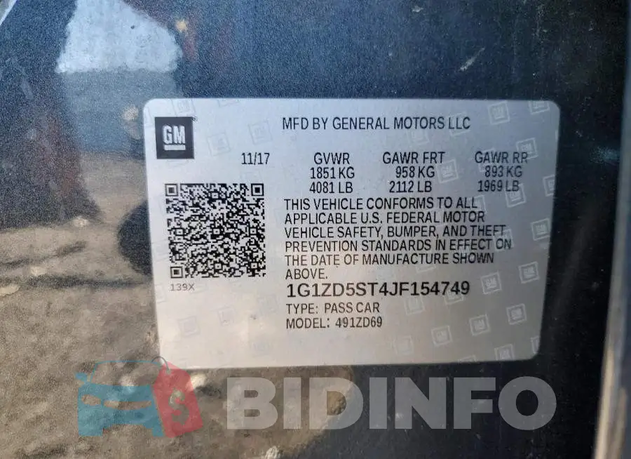 1G1ZD5ST4JF154749 Photo# 12