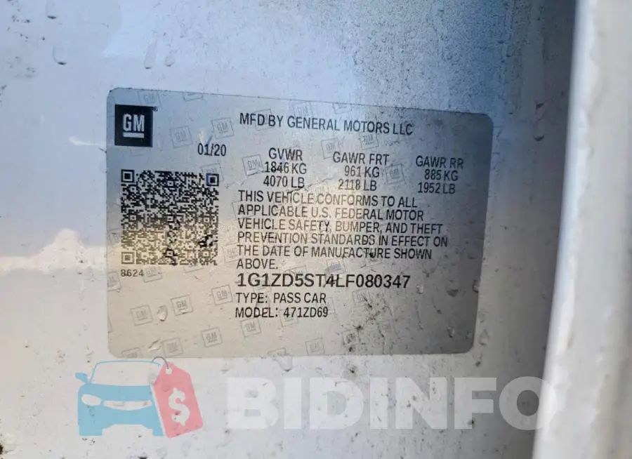 1G1ZD5ST4LF080347 Photo# 13