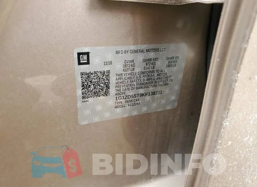 1G1ZD5ST9KF138211 Photo# 12
