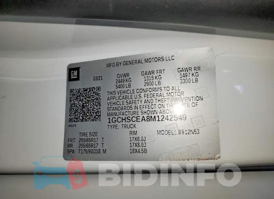 1GCHSCEA8M1242549 Photo# 12