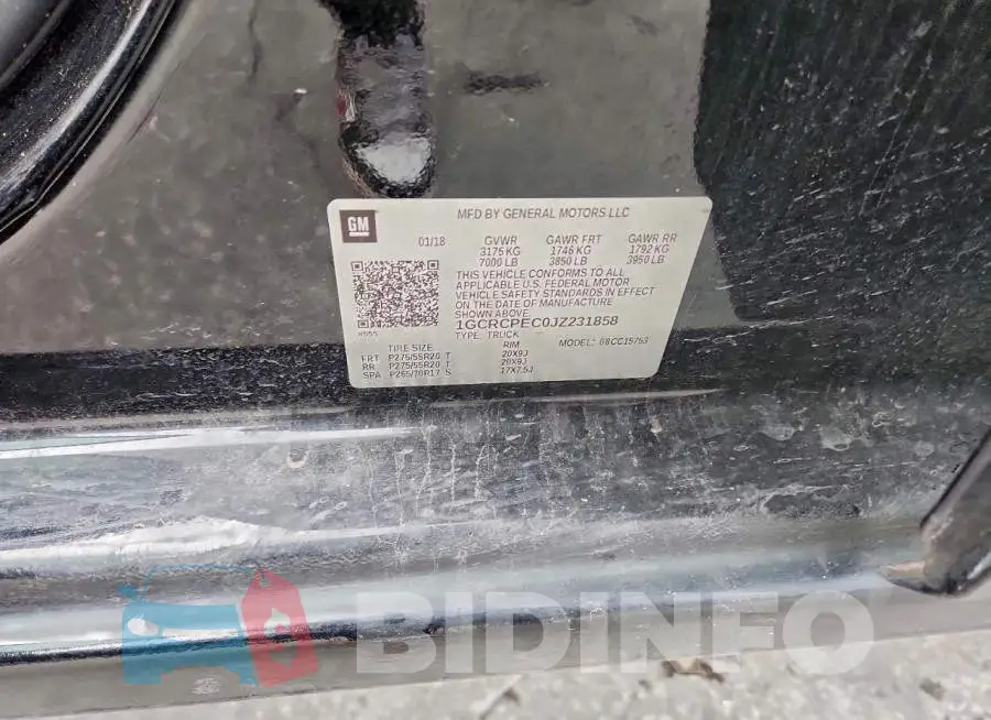 1GCRCPEC0JZ231858 Photo# 13