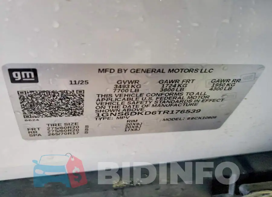 1GNS6DKD6TR176539 Photo# 13