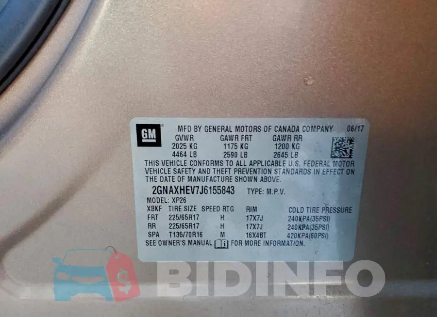 2GNAXHEV7J6155843 Photo# 12
