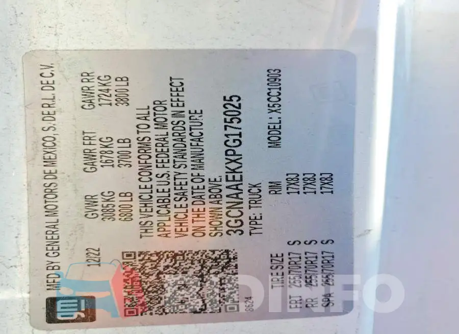 3GCNAAEKXPG175025 Photo# 12