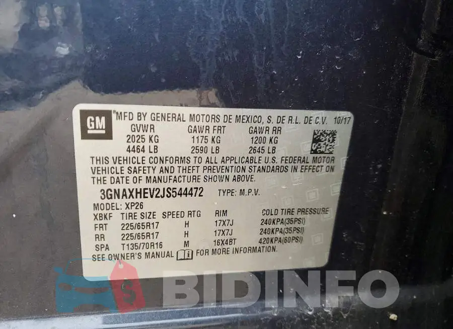 3GNAXHEV2JS544472 Photo# 14