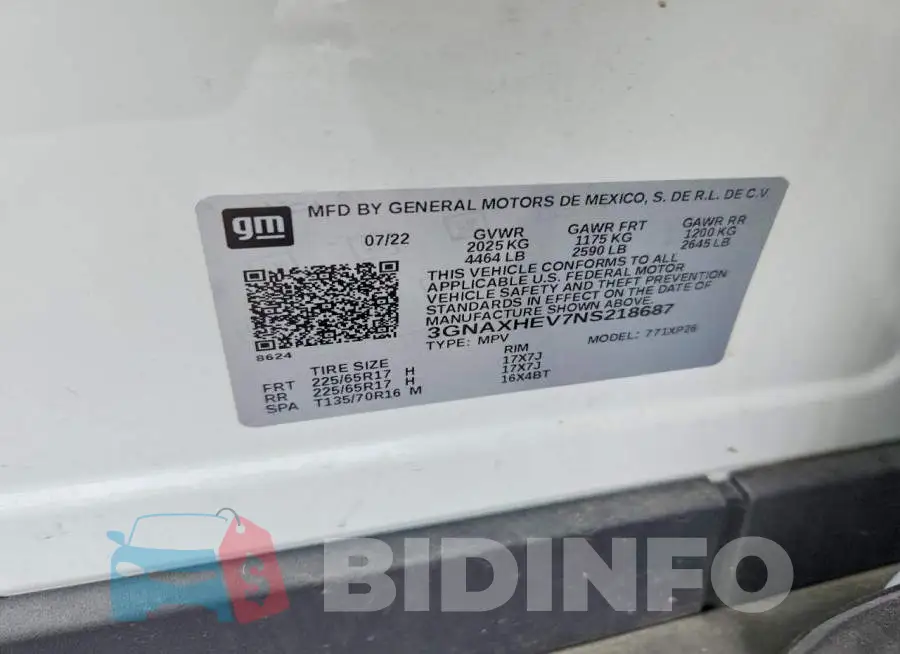 3GNAXHEV7NS218687 Photo# 13