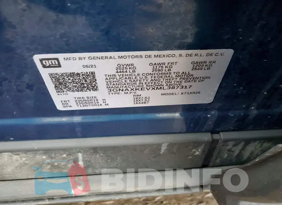 3GNAXKEVXML387317 Photo# 10