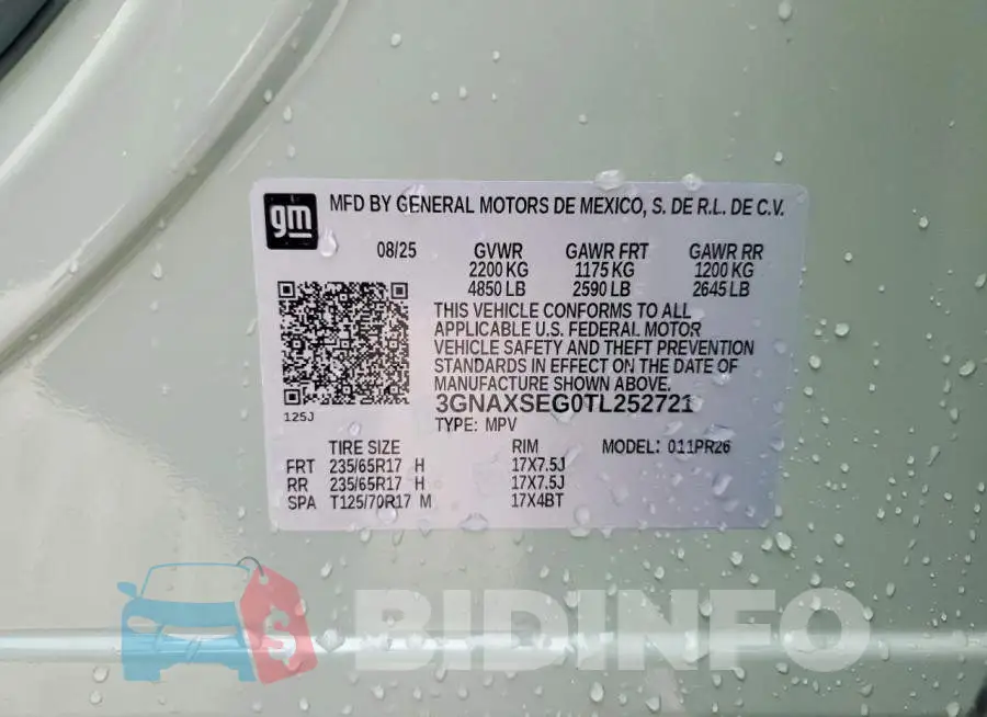 3GNAXSEG0TL252721 Photo# 13