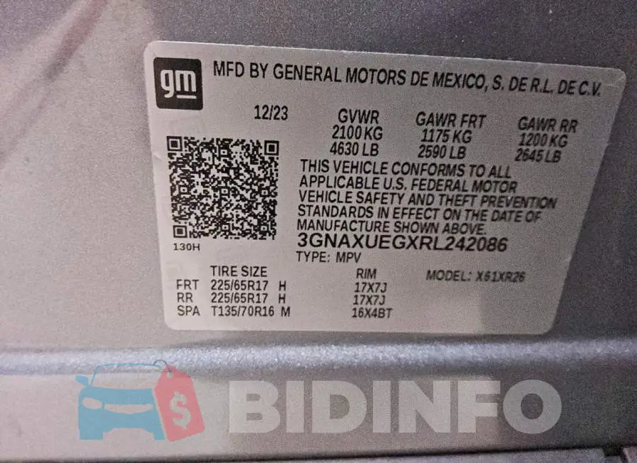 3GNAXUEGXRL242086 Photo# 9