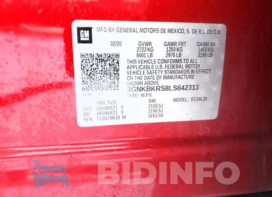 3GNKBKRS8LS642313 Photo# 13