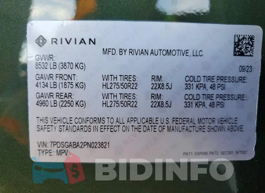 7PDSGABA2PN023821 Photo# 13