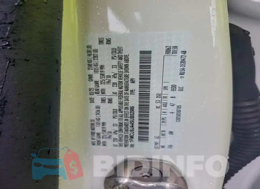 1FMCU9JA4SUB02986 Photo# 12