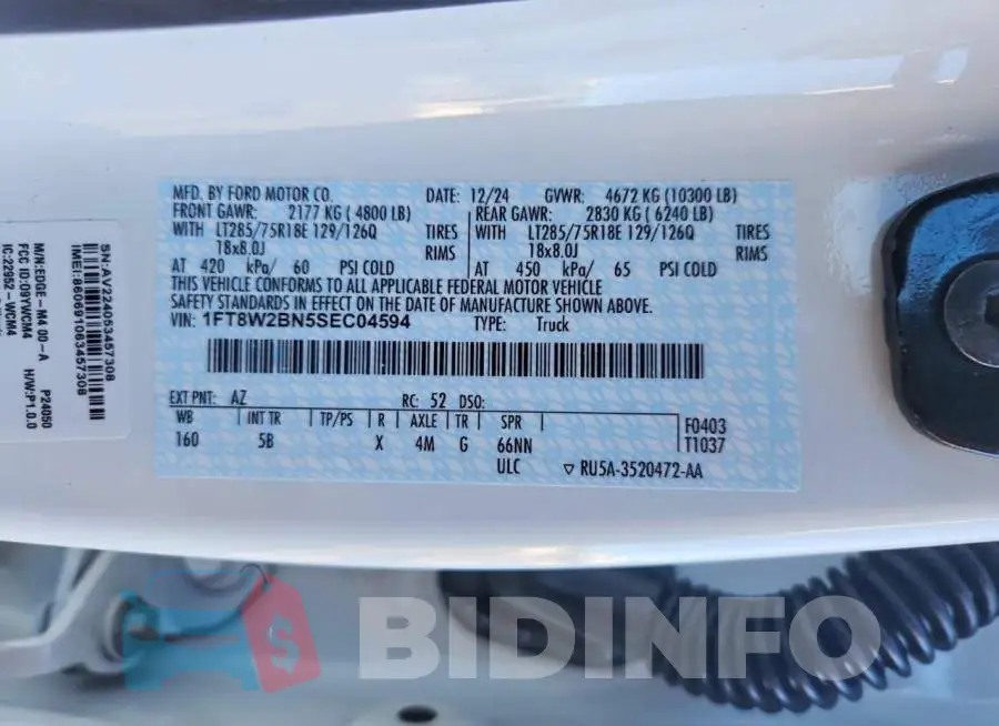 1FT8W2BN5SEC04594 Photo# 12