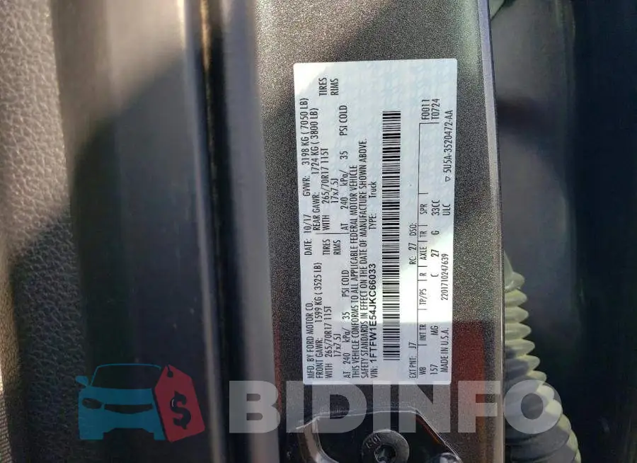 1FTFW1E54JKC66033 Photo# 13