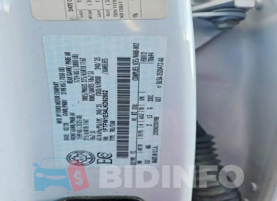 1FTFW1E54LKD92802 Photo# 12
