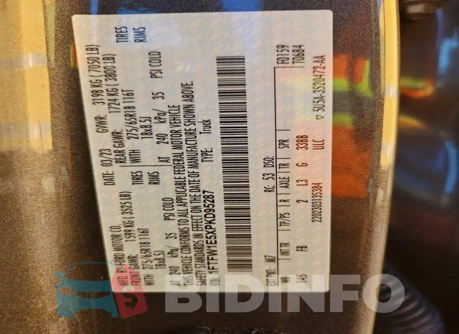 1FTFW1E5XPKD95287 Photo# 11