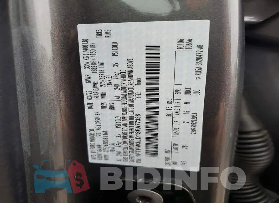 1FTFW3LD1SFA77338 Photo# 12