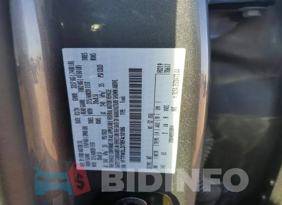 1FTFW3LD7RFA10186 Photo# 13