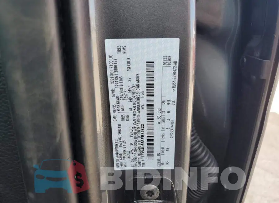 1FTFW4L55SFB86822 Photo# 12